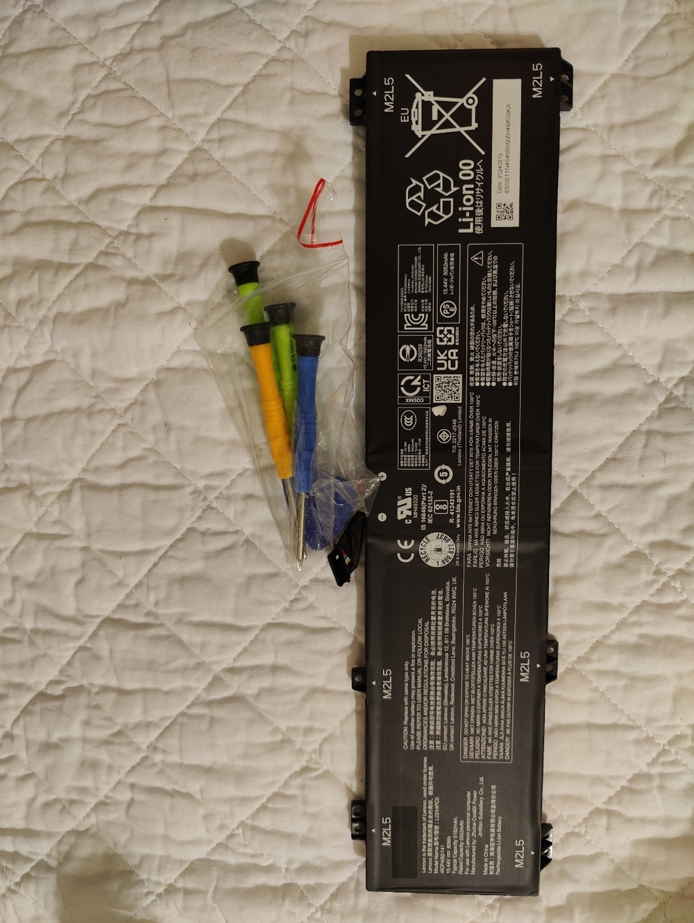 Replacement rechargeable lithium-ion battery for Lenovo IdeaPad laptops. 